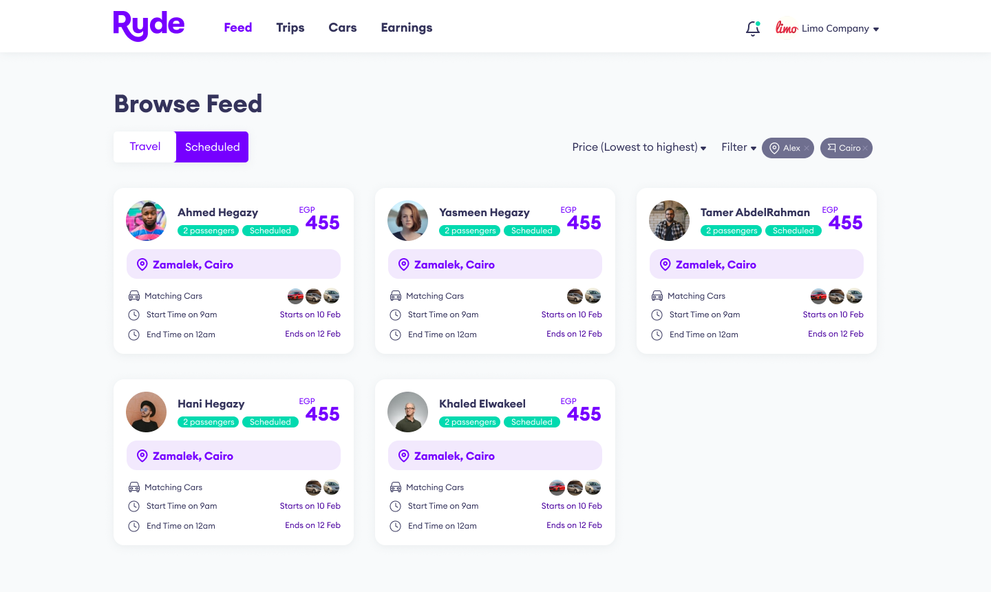 Feed — Scheduled