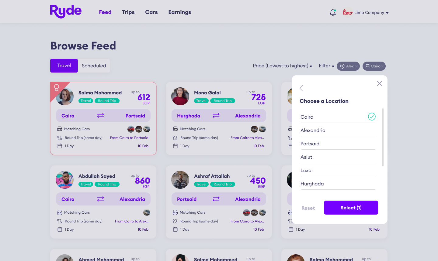 Feed — Choose a City